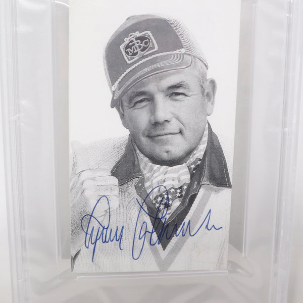 Vintage Ingemar Johansson Photograph Card With Authentic Autograph Signature Signiture PSA/DNA Certified Graded Boxer Boxing Rare Retro