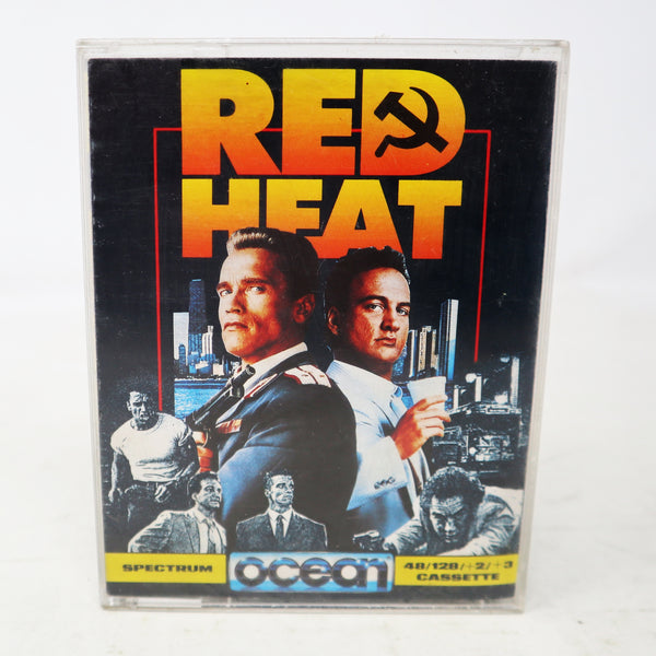 Vintage 1988 80s Spectrum 48K 128K +2 +3 Red Heat Cassette Tape Video Game Retro