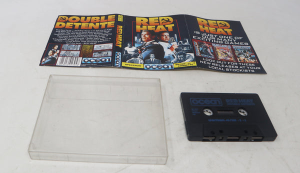 Vintage 1988 80s Spectrum 48K 128K +2 +3 Red Heat Cassette Tape Video Game Retro