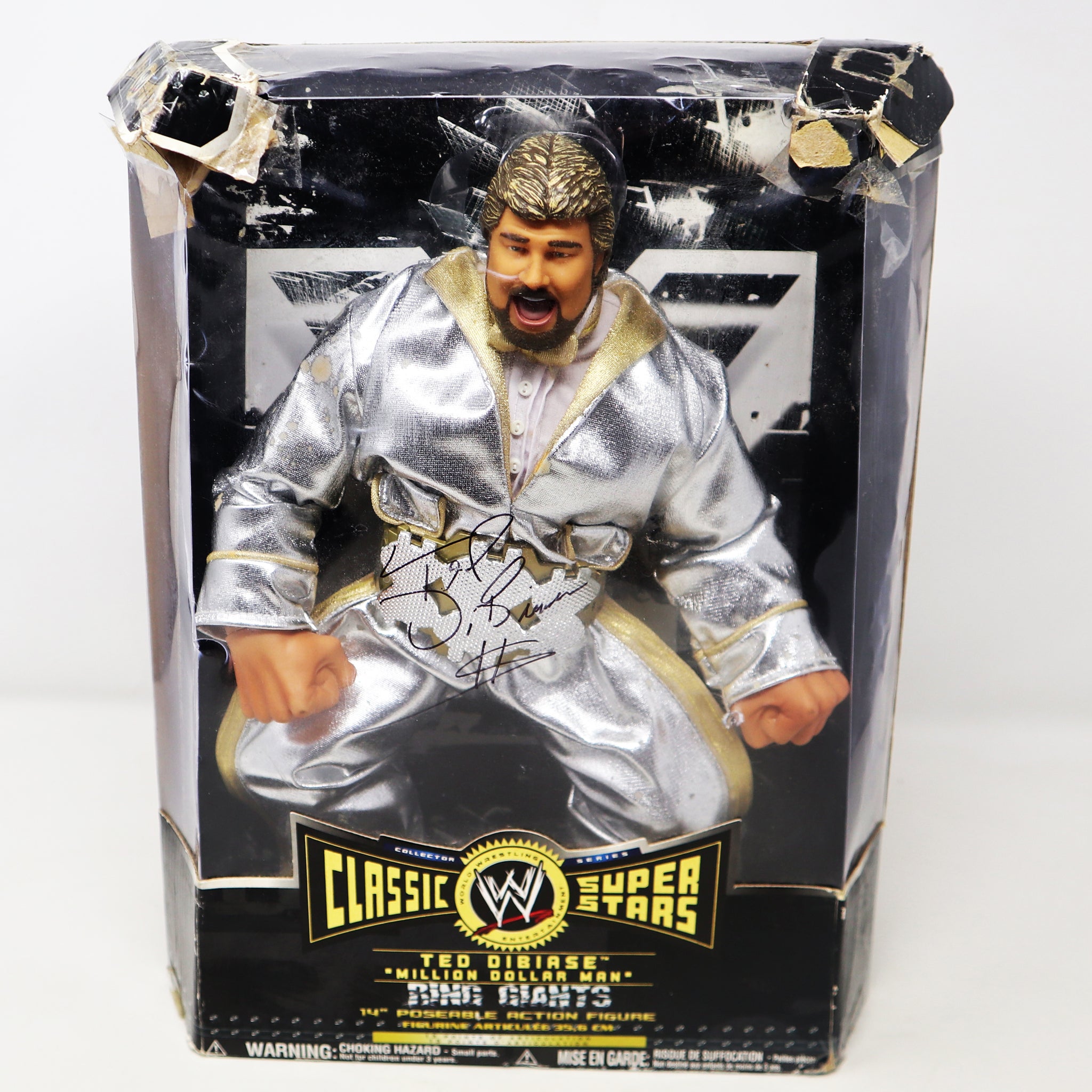 WWF Hasbro Action Figure AUTOGRAPHED “The Million Dollar selling Man” Ted Dibiase