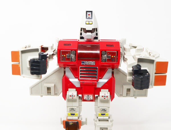 Vintage 1984 80s Bandai Gobots Robo Machine Battle Suit Power System 5 Transforming Action Figure Robot Boxed Rare Red Version Retro