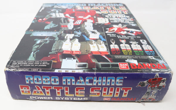 Vintage 1984 80s Bandai Gobots Robo Machine Battle Suit Power System 5 Transforming Action Figure Robot Boxed Rare Red Version Retro