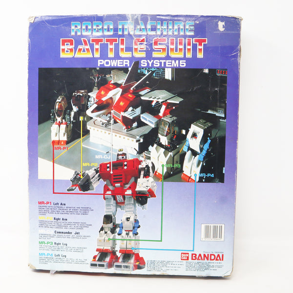 Vintage 1984 80s Bandai Gobots Robo Machine Battle Suit Power System 5 Transforming Action Figure Robot Boxed Rare Red Version Retro