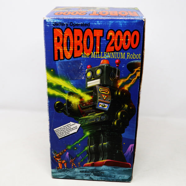 Vintage 1997 90s Schylling Robot 2000 The Millenium Robot 12" Shooting Walking Robot Toy Figure Boxed Rare Battery Operated Fully Working Retro
