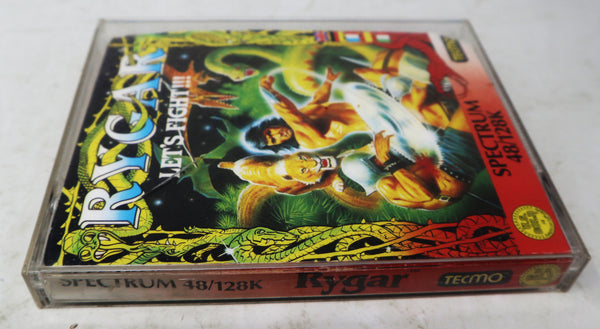 Vintage 1986 80s Spectrum 48K 128K U.S. Gold Techmo Rygar Cassette Tape Video Game Retro