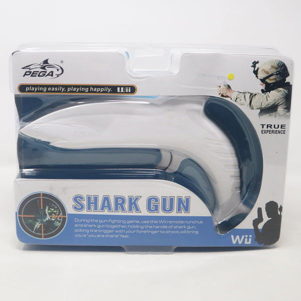 PEGA Shark Gun For Use With The Wii Remote Nunchuk For Playing Video Games Boxed MISB Sealed