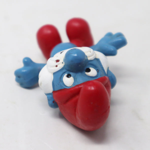 Vintage Schleich Peyo The Smurfs Papa Smurf 2" PVC Figure Figurine West Germany Retro