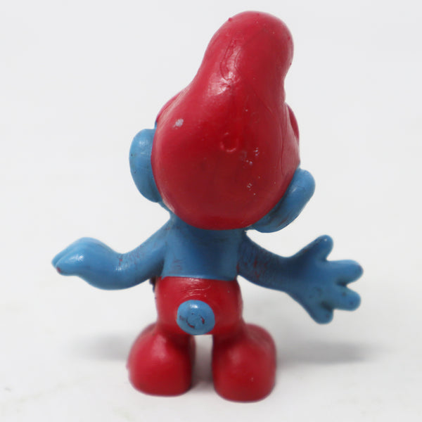 Vintage Schleich Peyo The Smurfs Papa Smurf 2" PVC Figure Figurine West Germany Retro
