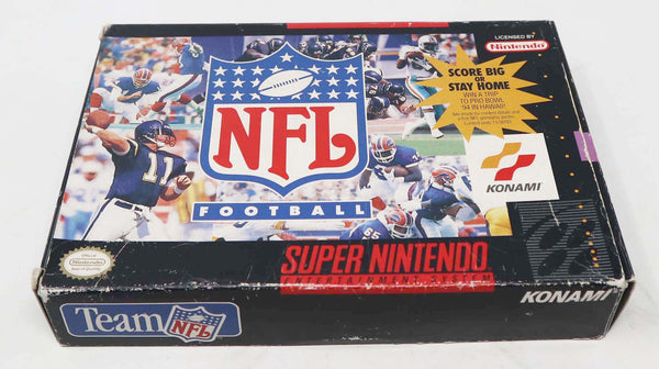 Vintage 1993 90s Super Nintendo Entertainment System SNES NFL Football Game Boxed NTSC Rare