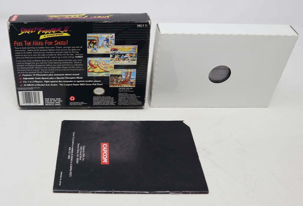 Vintage 1991 90s Super Nintendo Entertainment System SNES Street Fighter II 2 Turbo Video Game Boxed NTSC