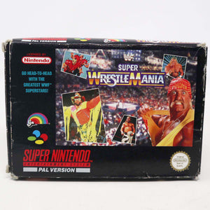 Vintage 1991 90s Super Nintendo Entertainment System SNES WWF World Wrestling Federation Super WrestleMania Cartridge Video Game Boxed Pal Version