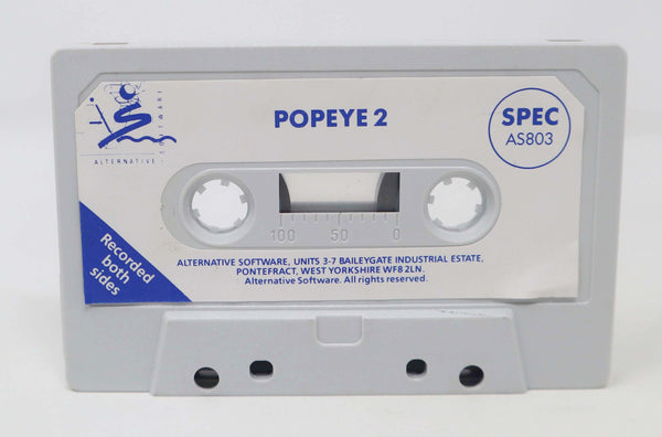 Vintage 1990 90s Spectrum Popeye 2 Cassette Tape Video Game Inc. Original Theme Music