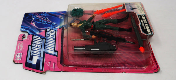 Vintage 1997 90s Galoob Toys Starship Troopers Bug Thrasher Carmen Ibanez 5.5" Action Figure With Firing Rocket Launcher No. 22934 MOC Carded Sealed Rare