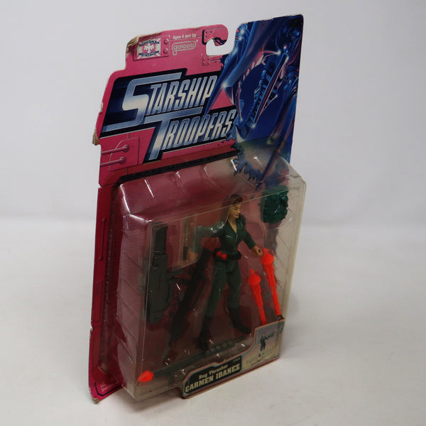 Vintage 1997 90s Galoob Toys Starship Troopers Bug Thrasher Carmen Ibanez 5.5" Action Figure With Firing Rocket Launcher No. 22934 MOC Carded Sealed Rare