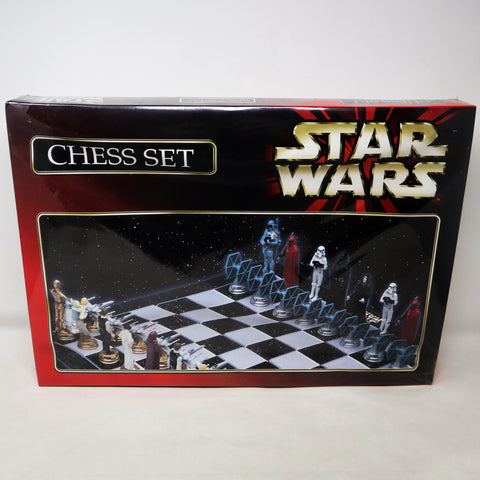 Vintage 1999 90s Character Games Star Wars Chess Collector's 3D Chess Set Game Boxed Sealed Rare