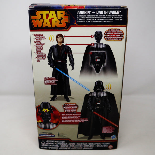 2013 Hasbro Star Wars Anakin Darth Vader Poseable Action Figure Boxed Working Movie Phrases Lightsaber Changes Colour