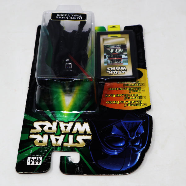 Vintage 1990s Kenner Hasbro Star Wars The Power Of The Force POTF Darth Vader Action Figure + Episode I Flashback Photo Carded MOC Sealed Retro