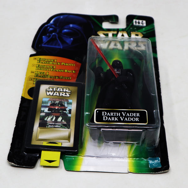 Vintage 1990s Kenner Hasbro Star Wars The Power Of The Force POTF Darth Vader Action Figure + Episode I Flashback Photo Carded MOC Sealed Retro