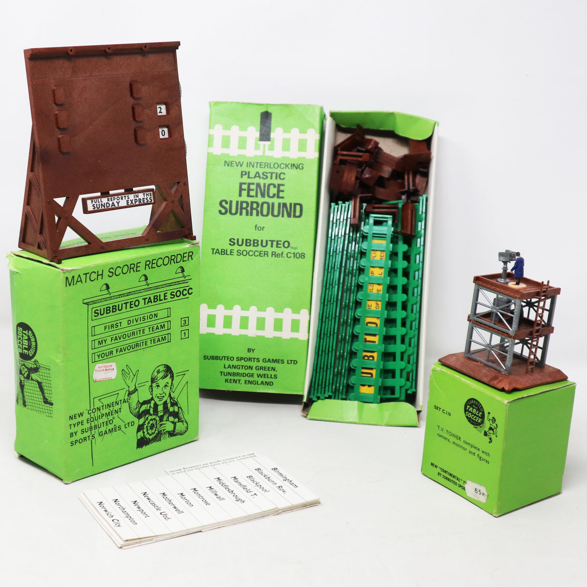Vintage Waddington Games Subbuteo The Football Game Table Soccer Set ...