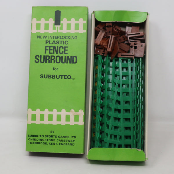 Vintage Subbuteo The Football Game Table Soccer C108 Interlocking Plastic Fence Surround Accessories Set Boxed Retro