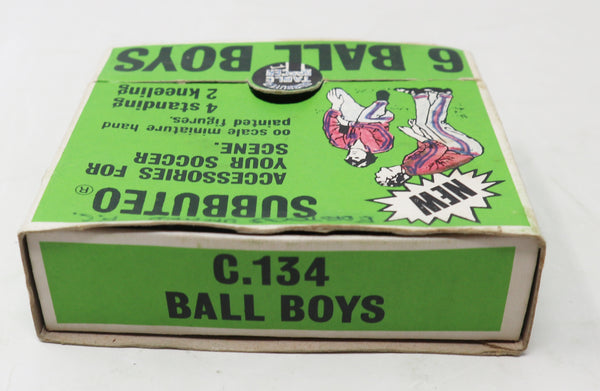Vintage 1973 70s Subbuteo The Football Game Table Soccer C.134 6 Ball Boys 00 Scale Miniature Hand Painted Figures Accessories Set Boxed Retro
