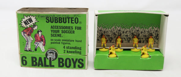 Vintage 1973 70s Subbuteo The Football Game Table Soccer C.134 6 Ball Boys 00 Scale Miniature Hand Painted Figures Accessories Set Boxed Retro