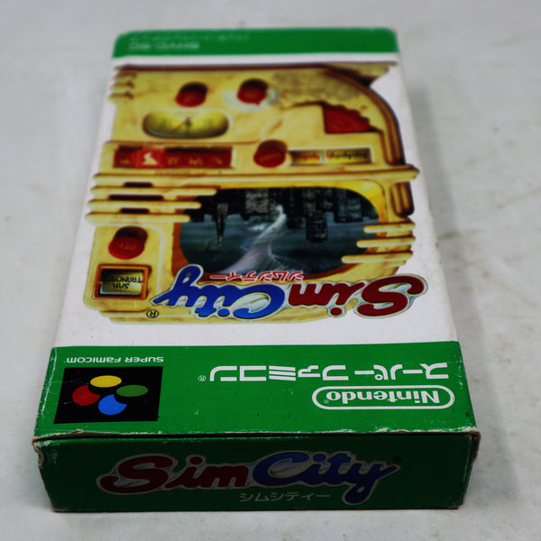 Vintage 1991 90s Nintendo SNES Super Famicom Sim City Cartridge Video Game Boxed Japan Retro