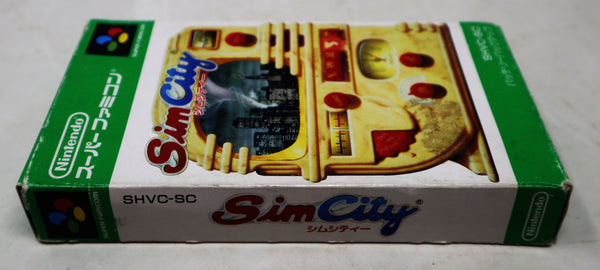Vintage 1991 90s Nintendo SNES Super Famicom Sim City Cartridge Video Game Boxed Japan Retro