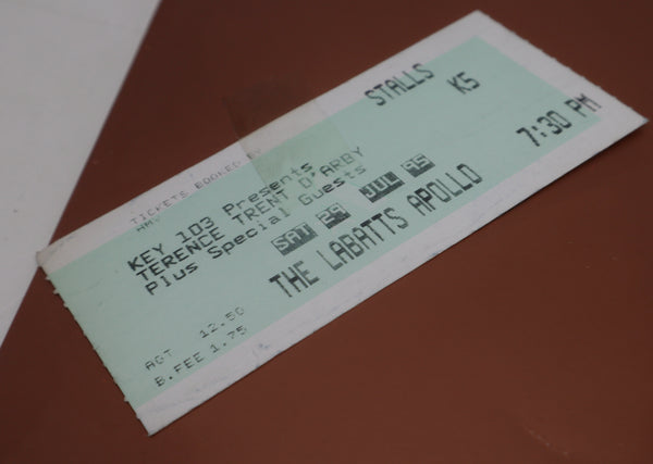 Vintage Terrence Trent D'Arby TTD's Sananda Maitreya Vibrator World Tour 1995 Concert Programme Program Book + The Labatts Apollo Ticket Stub Rare