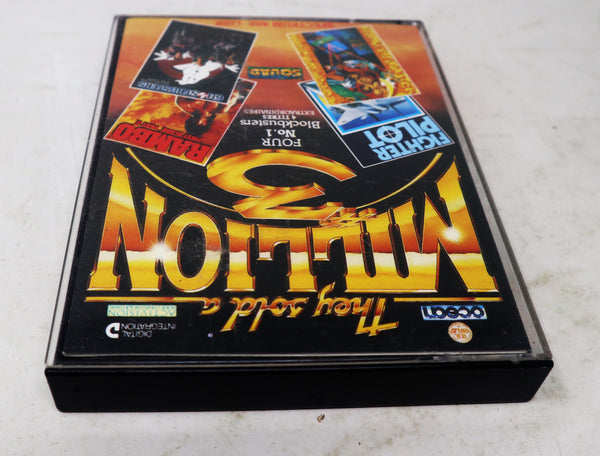 Vintage 1980s Spectrum 48K 128K Ocean They Sold A Million III 3 Cassette Tape Video Game (Fighter Pilot, Kung-Fu Master, Rambo First Blood Part II 2 & Ghostbusters) Retro
