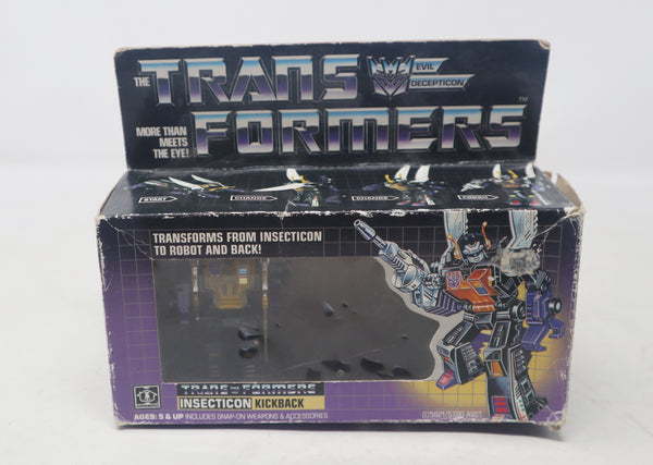 Vintage 1984 80s Hasbro Takara Transformers G1 Insecticon Kickback Action Figure Robot Boxed Retro