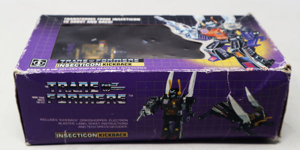 Vintage 1984 80s Hasbro Takara Transformers G1 Insecticon Kickback Action Figure Robot Boxed Retro
