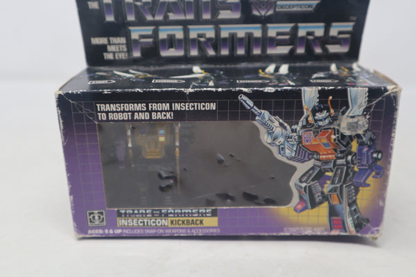 Vintage 1984 80s Hasbro Takara Transformers G1 Insecticon Kickback Action Figure Robot Boxed Retro
