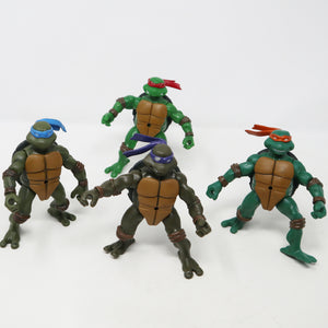 Vintage 2002 Playmates Toys Teenage Mutant Ninja Turtles (TMNT) Lot 4 Action Figures (Donatello, Michaelangelo, Leonardo and Raphael)