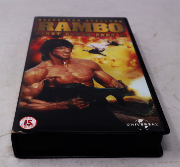 Vintage 2001 Universal Pictures Rambo First Blood Part II 2 Pal VHS (Video Home System) Tape Sylvester Stallone
