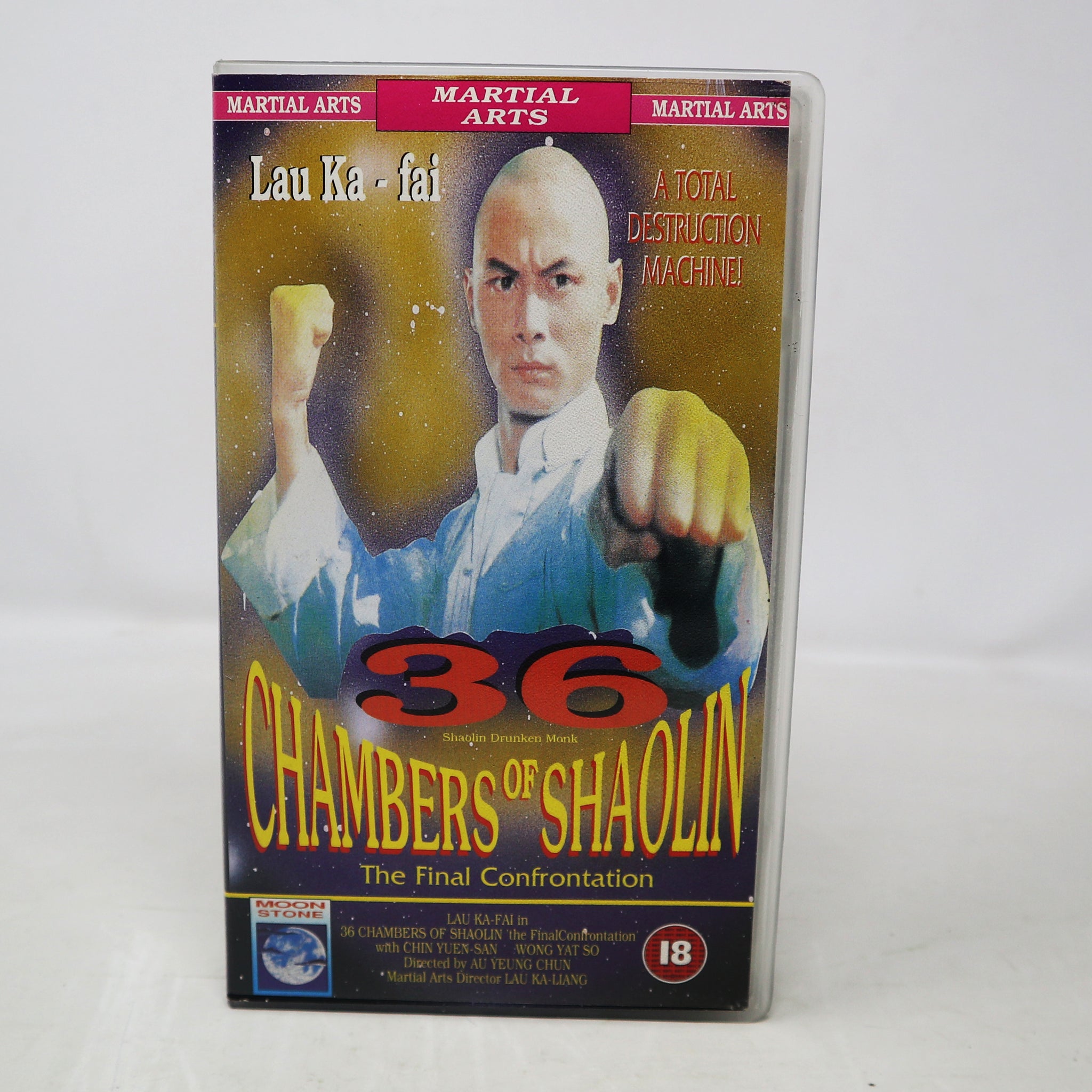 Vintage Moon Stone 36 Chambers Of Shaolin The Final Confrontation Lau Ka-Fai PAL VHS (Video Home System) Tape Martial Arts Retro Movie Film