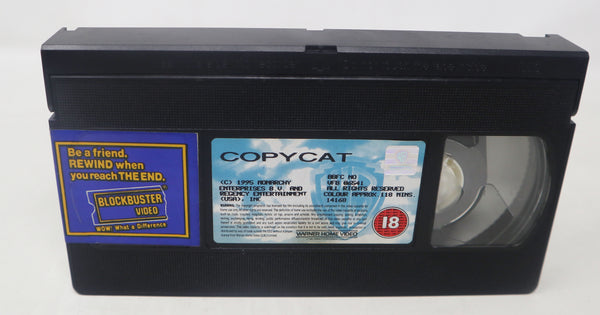 Vintage 1996 90s Sigouney Weaver Holly Hunter Copycat VHS Video Home System Tape Rare Big Box Blockbuster Ex-Rental PAL Version Thriller
