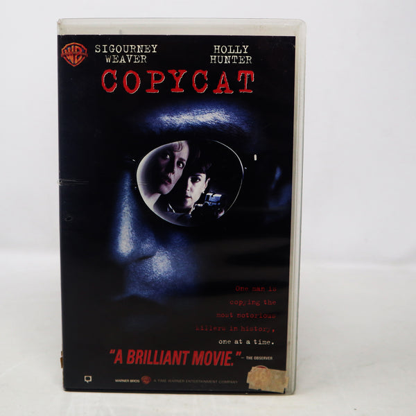 Vintage 1996 90s Sigouney Weaver Holly Hunter Copycat VHS Video Home System Tape Rare Big Box Blockbuster Ex-Rental PAL Version Thriller