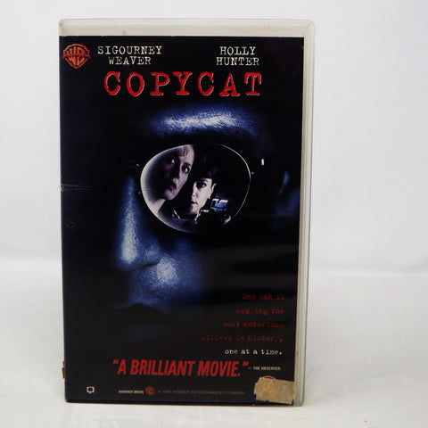 Vintage 1996 90s Sigouney Weaver Holly Hunter Copycat VHS Video Home System Tape Rare Big Box Blockbuster Ex-Rental PAL Version Thriller
