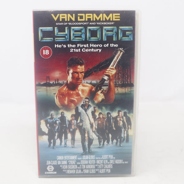 Vintage 1991 90s Warner Home Video Cyborg Pal VHS (Video Home System) Tape Jean-Claude Van Damme JCVD Retro