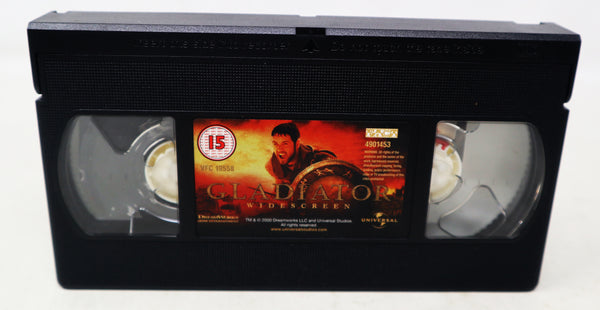 Vintage 2000 Universal Pictures Dreamworks Gladiator Widescreen Pal VHS (Video Home System) Tape Ridley Scott Russell Crowe