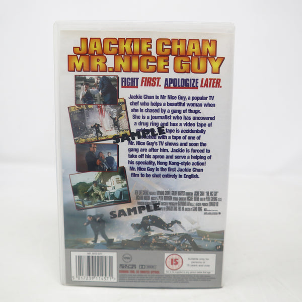 Vintage Jackie Chan Mr. Nice Guy VHS Video Home System Tape Rare Big Box PAL Sample Promo Version Martial Arts