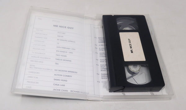 Vintage Jackie Chan Mr. Nice Guy VHS Video Home System Tape Rare Big Box PAL Sample Promo Version Martial Arts