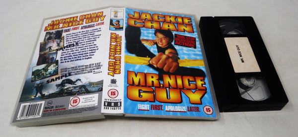 Vintage Jackie Chan Mr. Nice Guy VHS Video Home System Tape Rare Big Box PAL Sample Promo Version Martial Arts
