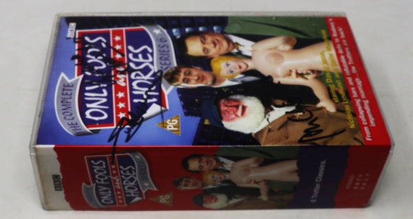 Vintage 1999 90s BBC The Complete Only Fools And Horses Series 6 PAL VHS (Video Home System) Tape Signed By Sue Holderness (Marlene) John Challis (Boycie) + Unknown ? Cast Member Rare Retro