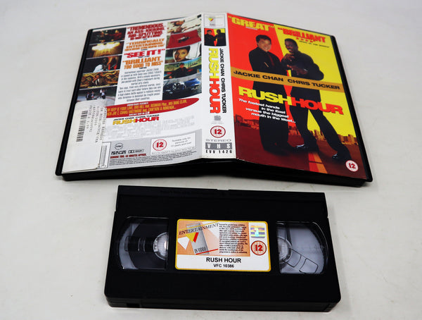 Jackie Chan Chris Tucker Rush Hour VHS Video Home System Tape Rare Big Box Version Rare Blockbuster Video Ex-Rental Martial Arts