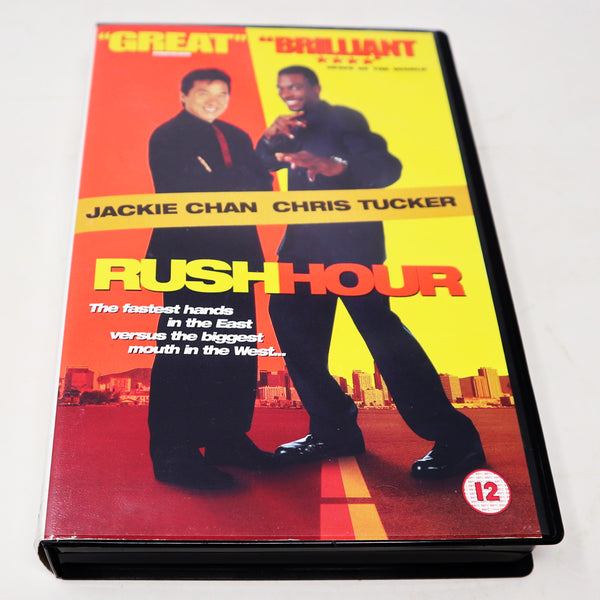 Jackie Chan Chris Tucker Rush Hour VHS Video Home System Tape Rare Big Box Version Rare Blockbuster Video Ex-Rental Martial Arts