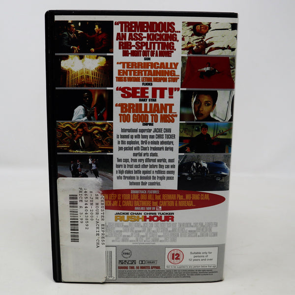 Jackie Chan Chris Tucker Rush Hour VHS Video Home System Tape Rare Big Box Version Rare Blockbuster Video Ex-Rental Martial Arts