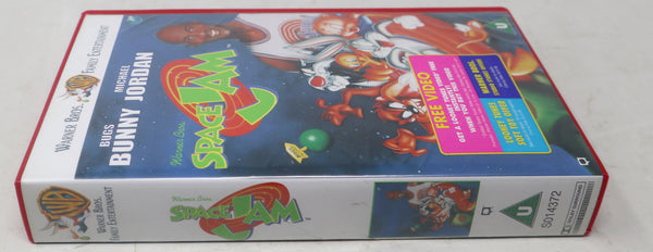 Vintage 1997 90s Warner Bros. Space Jam Pal VHS (Video Home System) Tape Michael Jordan Bugs Bunny Retro