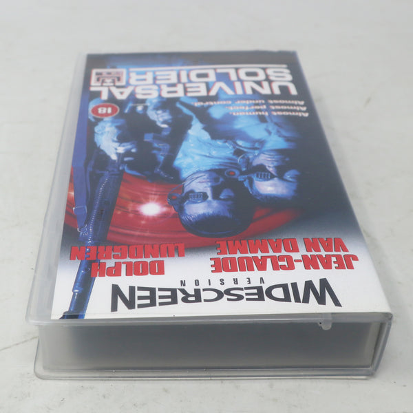 Vintage 1992 90s Universal Soldier Widescreen Pal VHS (Video Home System) Tape Jean-Claude Van Damme JCVD Dolph Lundgren Retro